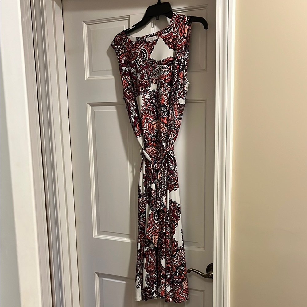 Elegant Paisley Print Dress
